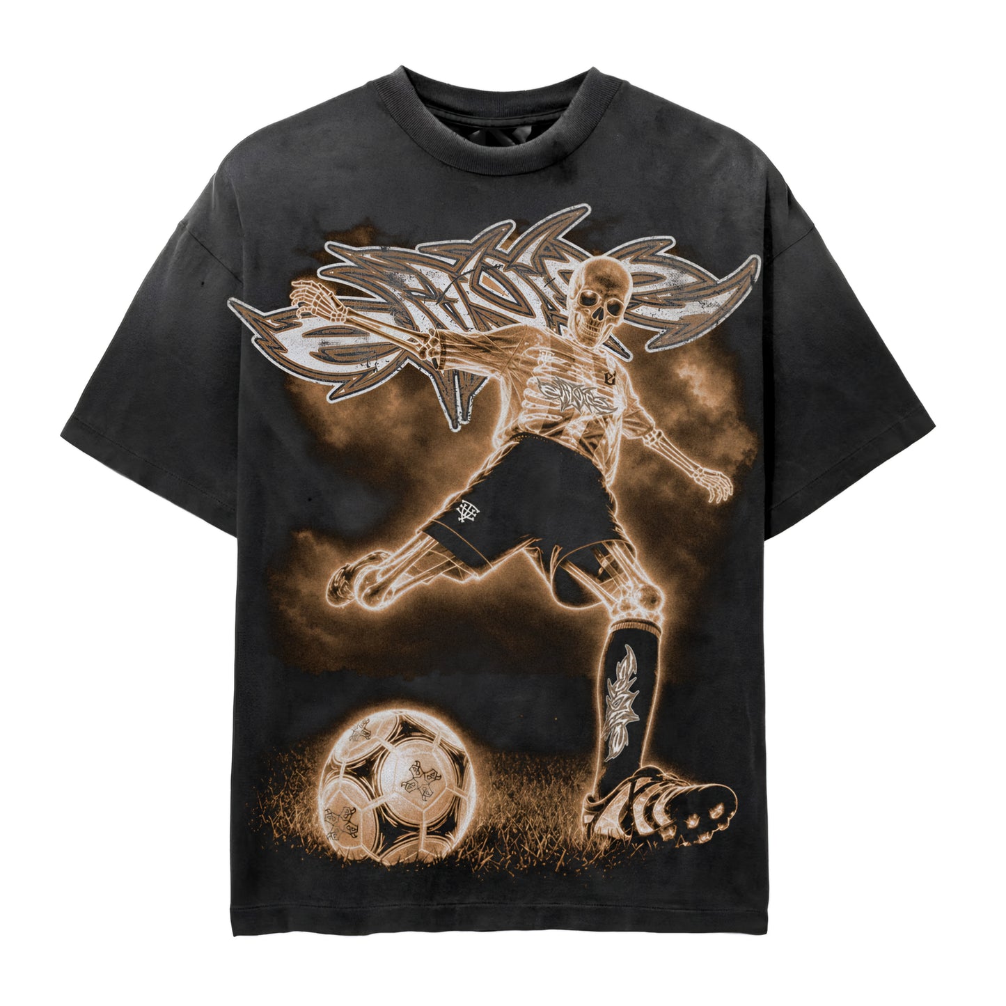 Evil Vice Kick Off  Heavyweight Rhinestone T-shirt