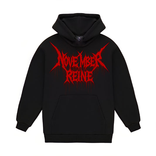 November Reine Rhinestone Set The Budget On Fire Luxury 17oz French Terry Hoodie