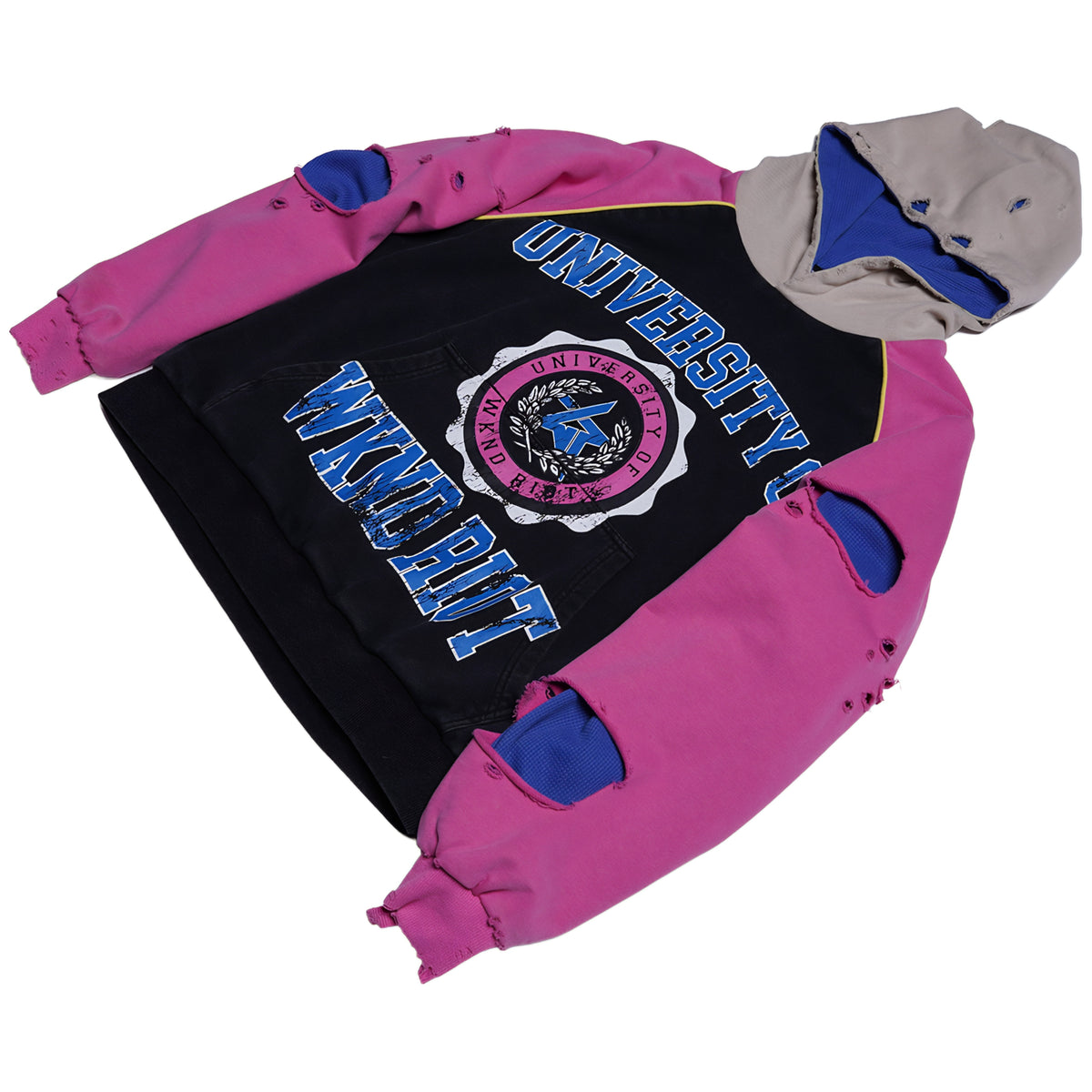 Wknd Riot University Hoodie  Wash Pink
