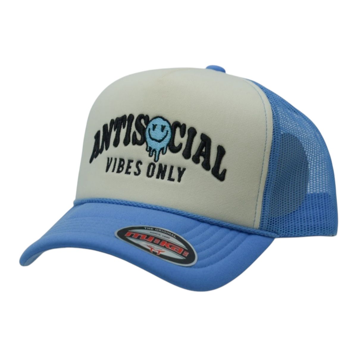 MUKA Antisocial Vibes Trucker Hat (Blue)