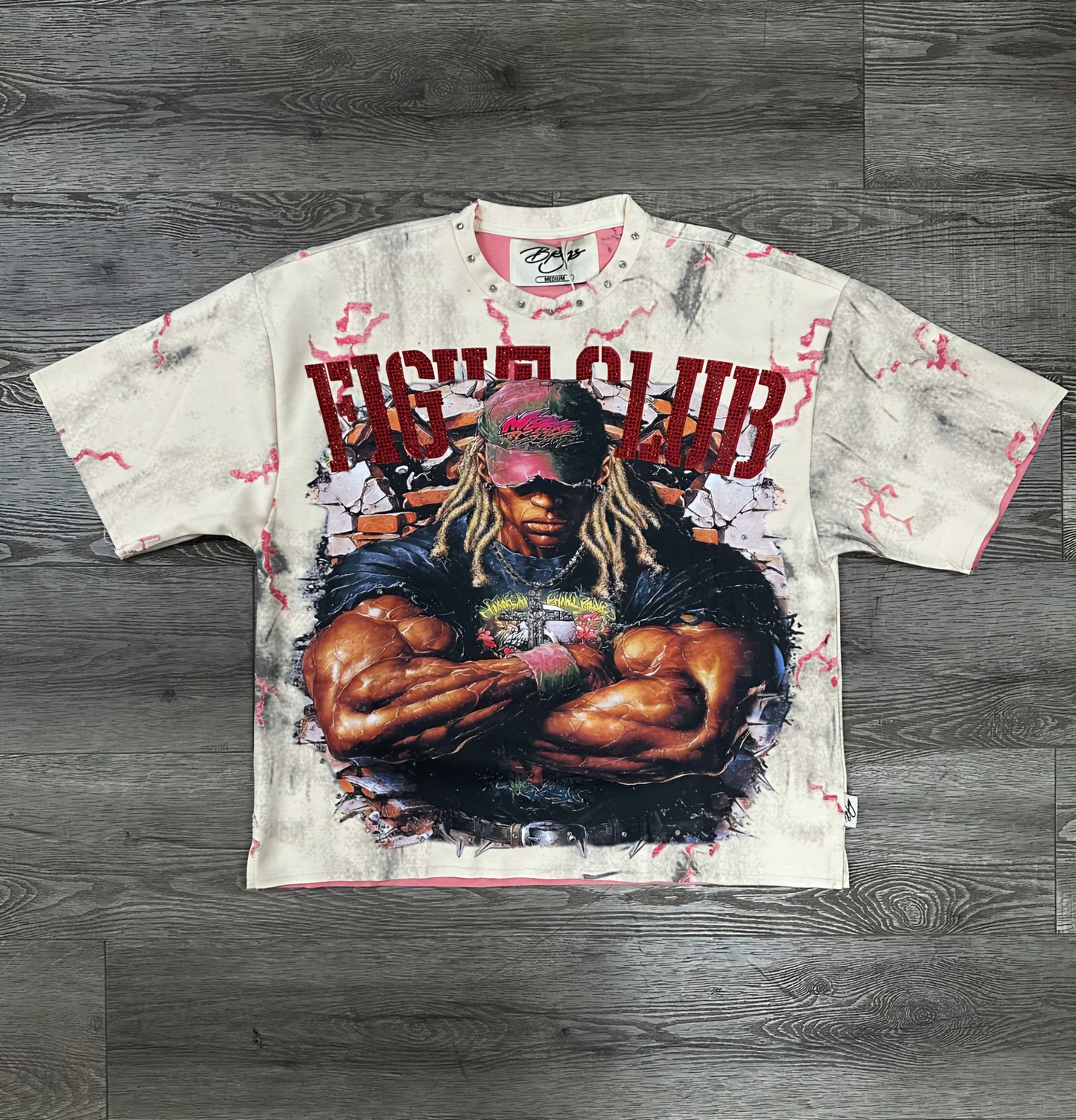 BKYS Fight Club Rhinestone Cropped T-shirt