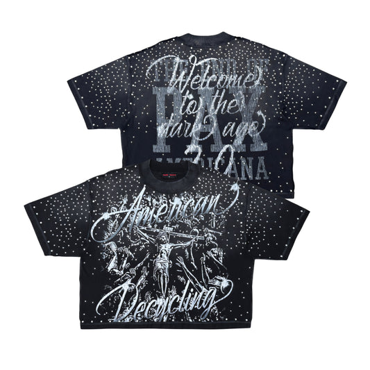 Rare Peace Protect Me Rhinestone Inside Out T-shirt