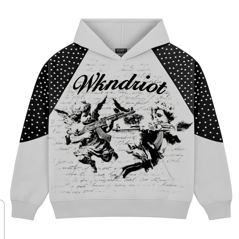 Wknd Riot My Brothers Keeper Rhinestone Hoodie