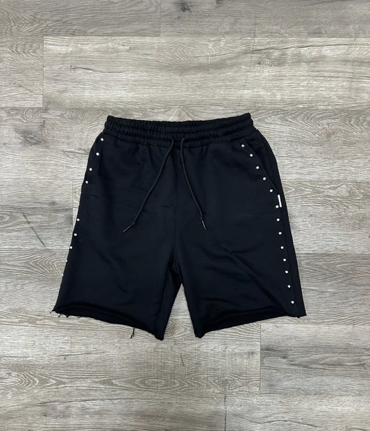 Bkys Rhinestone French Terry Shorts Black