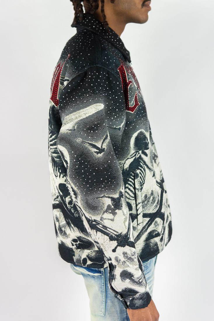 Rebel Minds Heavyweight Rhinestone Tapestry Eternal Dusk Jacket