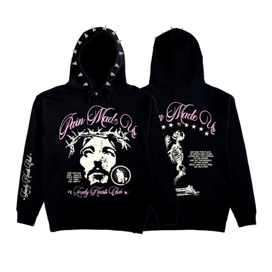 Lonely Hearts Club Pain Made Us Spiked Hoodie