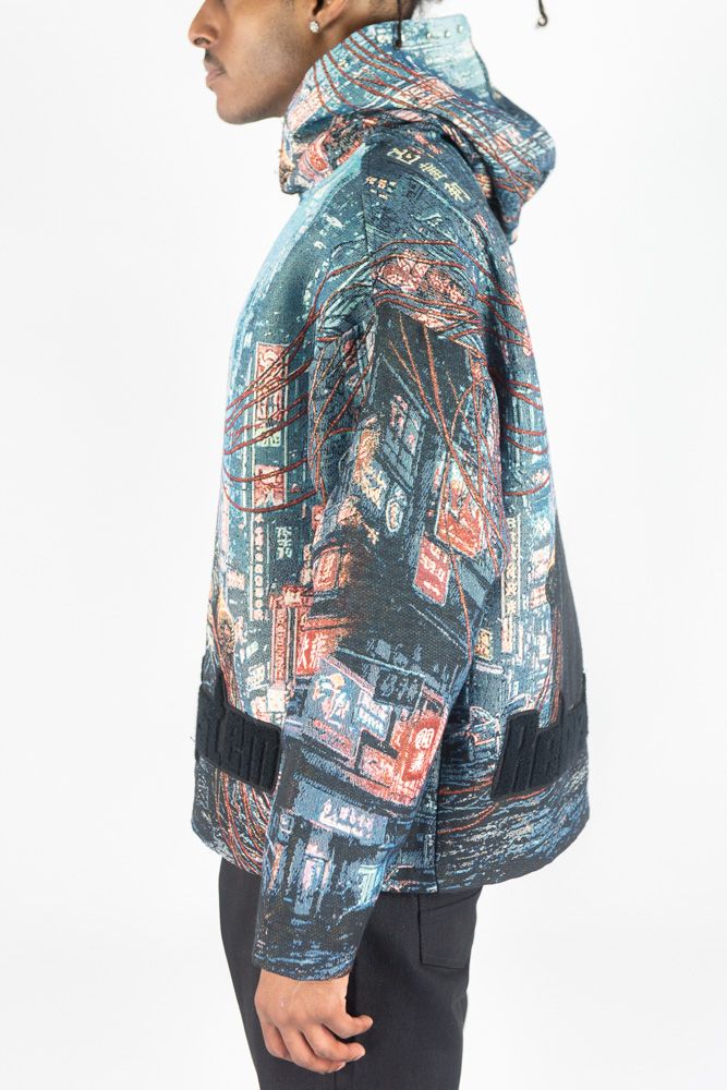 Rebel Minds Heavyweight Rhinestone Tapestry Broken System Hoodie