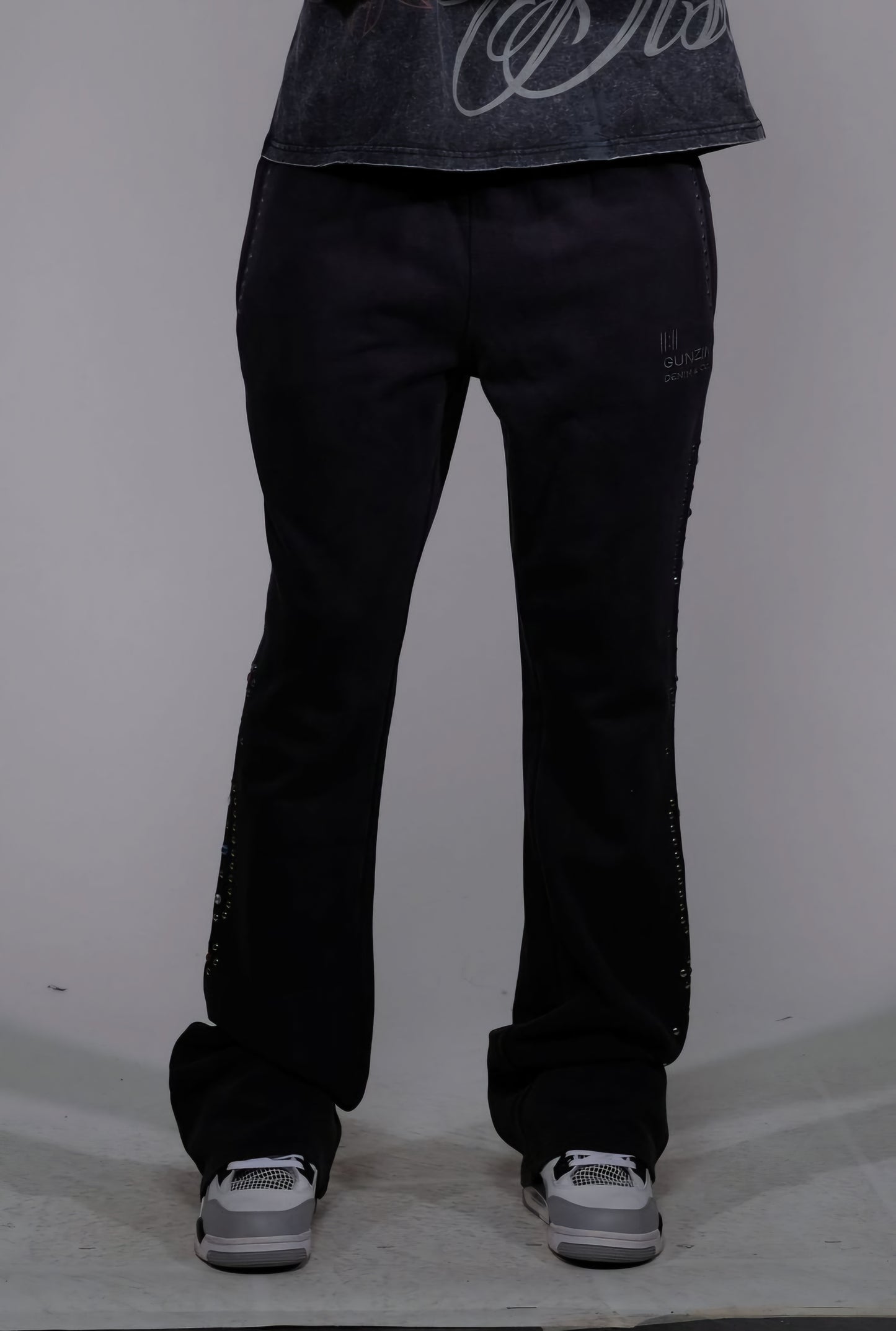Gunzinii Studded Stacked Sweatpants