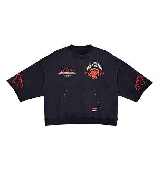 Gunzini Le Taime Kangaroo Pocket Tshirt Cropped T-shirt