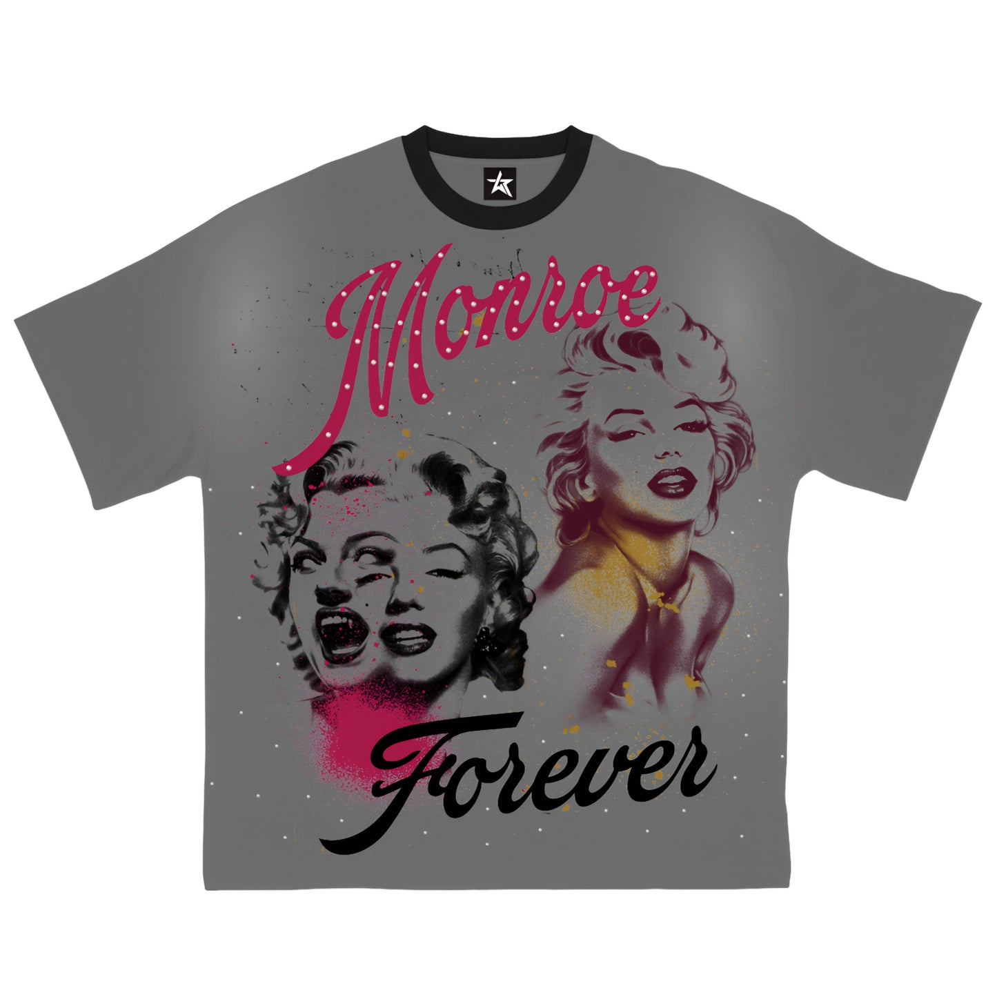 Wknd Riot Monroe Forever Rhinestone Luxury T-shirt