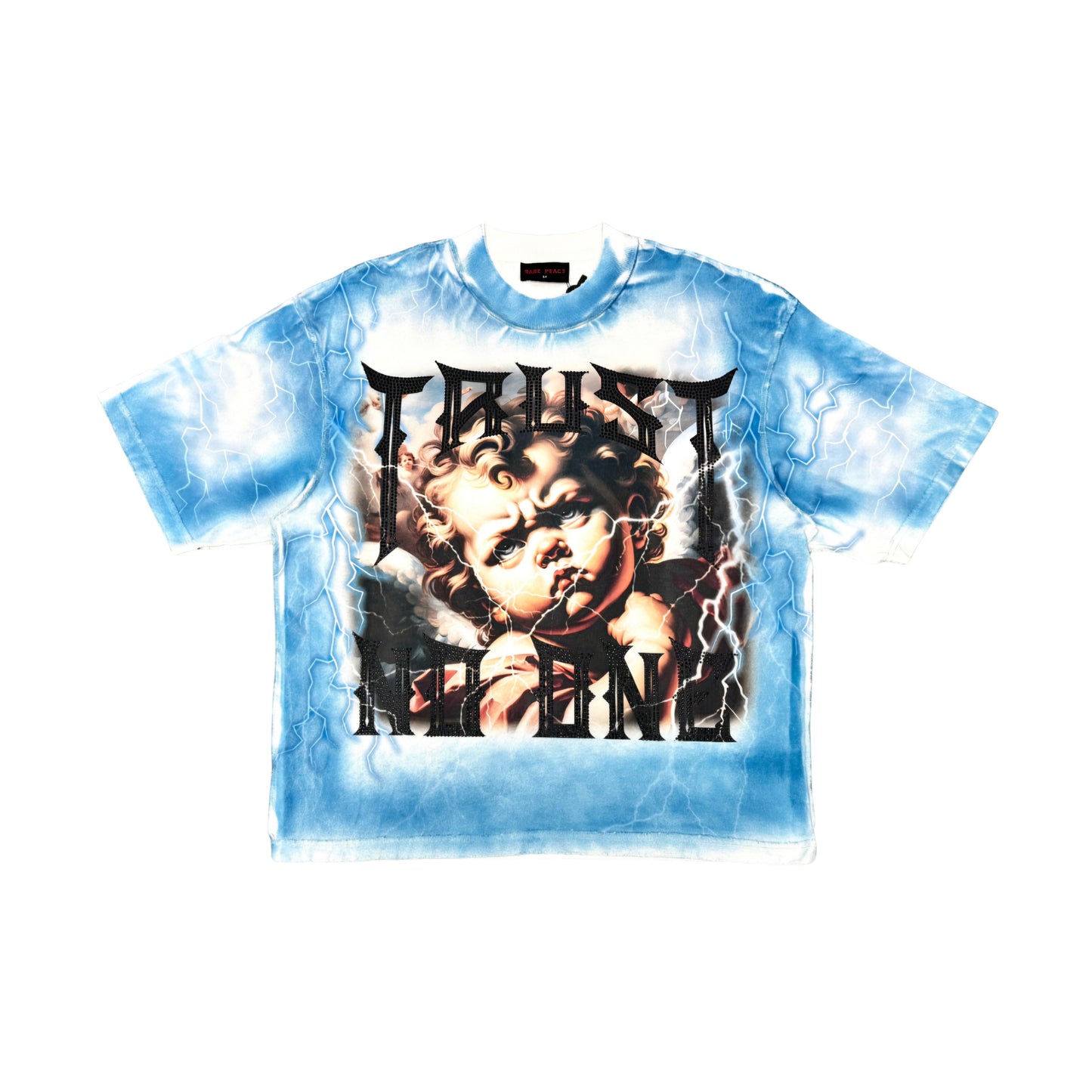 Rare Peace Trust No One Baby Rhinestone T-shirt