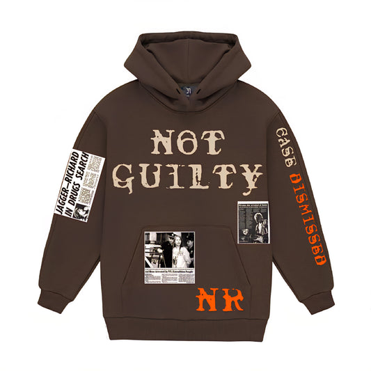 November Reine Rhinestone Not Guilty On Fire Luxury 17oz French Terry Hoodie
