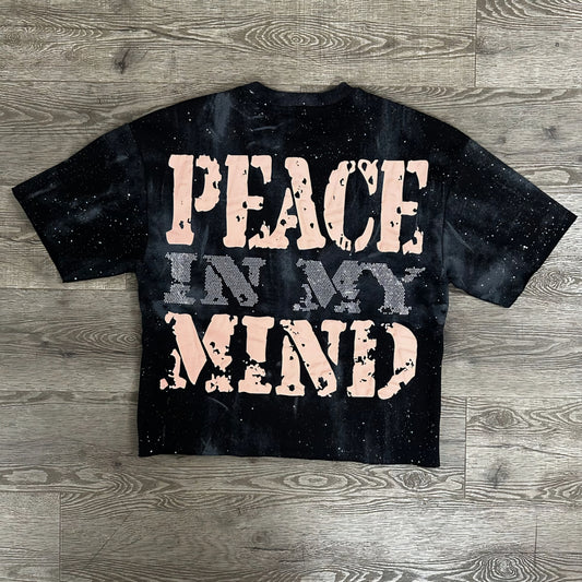 BKYS Peace In My Mind Rhinestone Cropped T-shirt