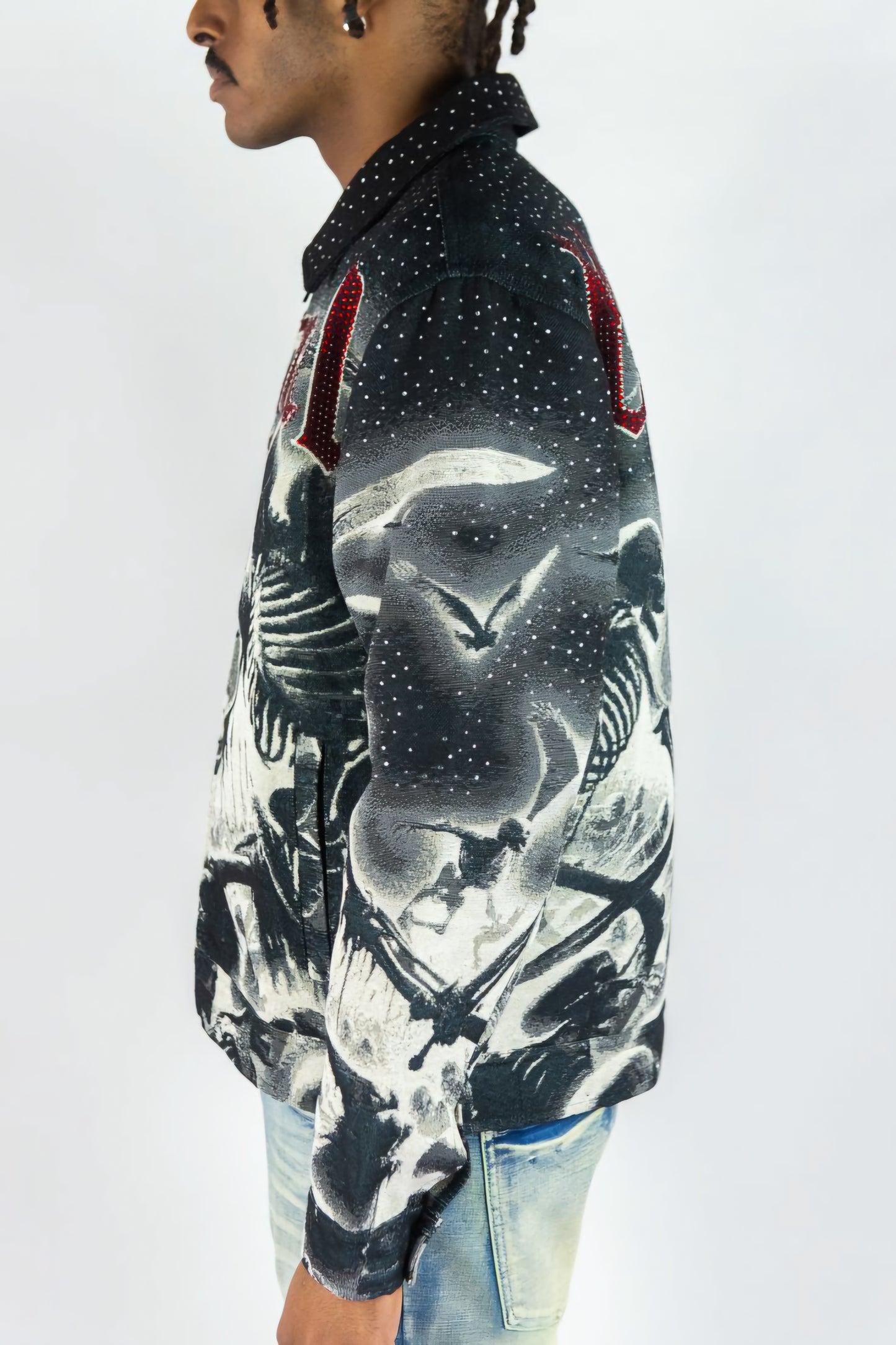 Rebel Minds Heavyweight Rhinestone Tapestry Eternal Dusk Jacket