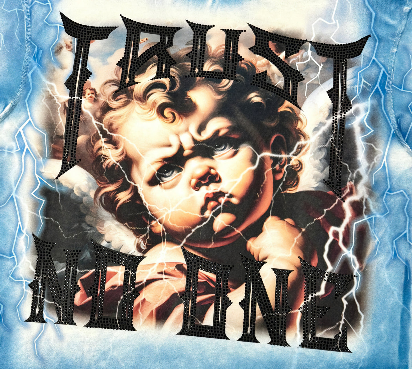 Rare Peace Trust No One Baby Rhinestone T-shirt