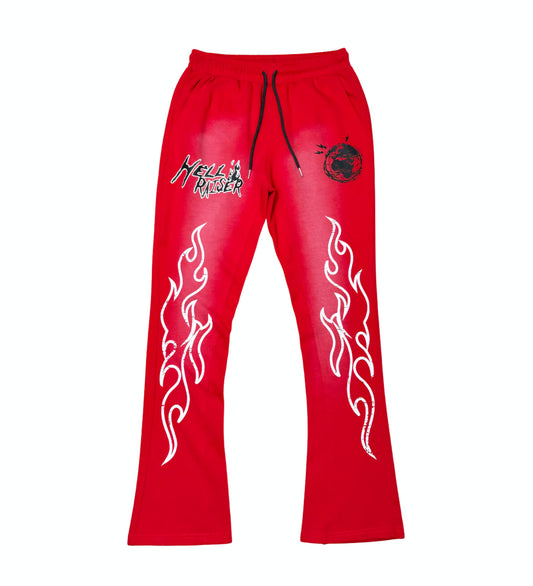 Civilized Hell Raiser Tour Stacked Sweatpants (Red)
