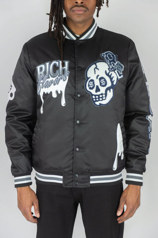 Rebel Minds Rich Flavors Varsity Jacket