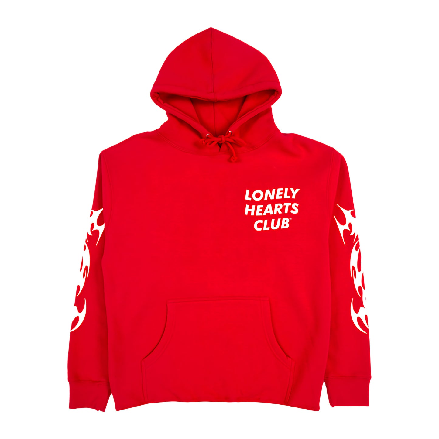 Lonely Hearts Club Send Me Your Playlist Heavyweight Cropped Hoodie (Red)