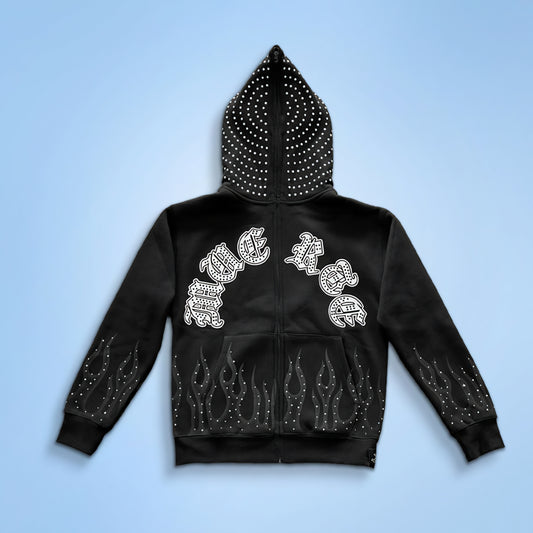 Hasta Muerte Flame Stone Hoodie