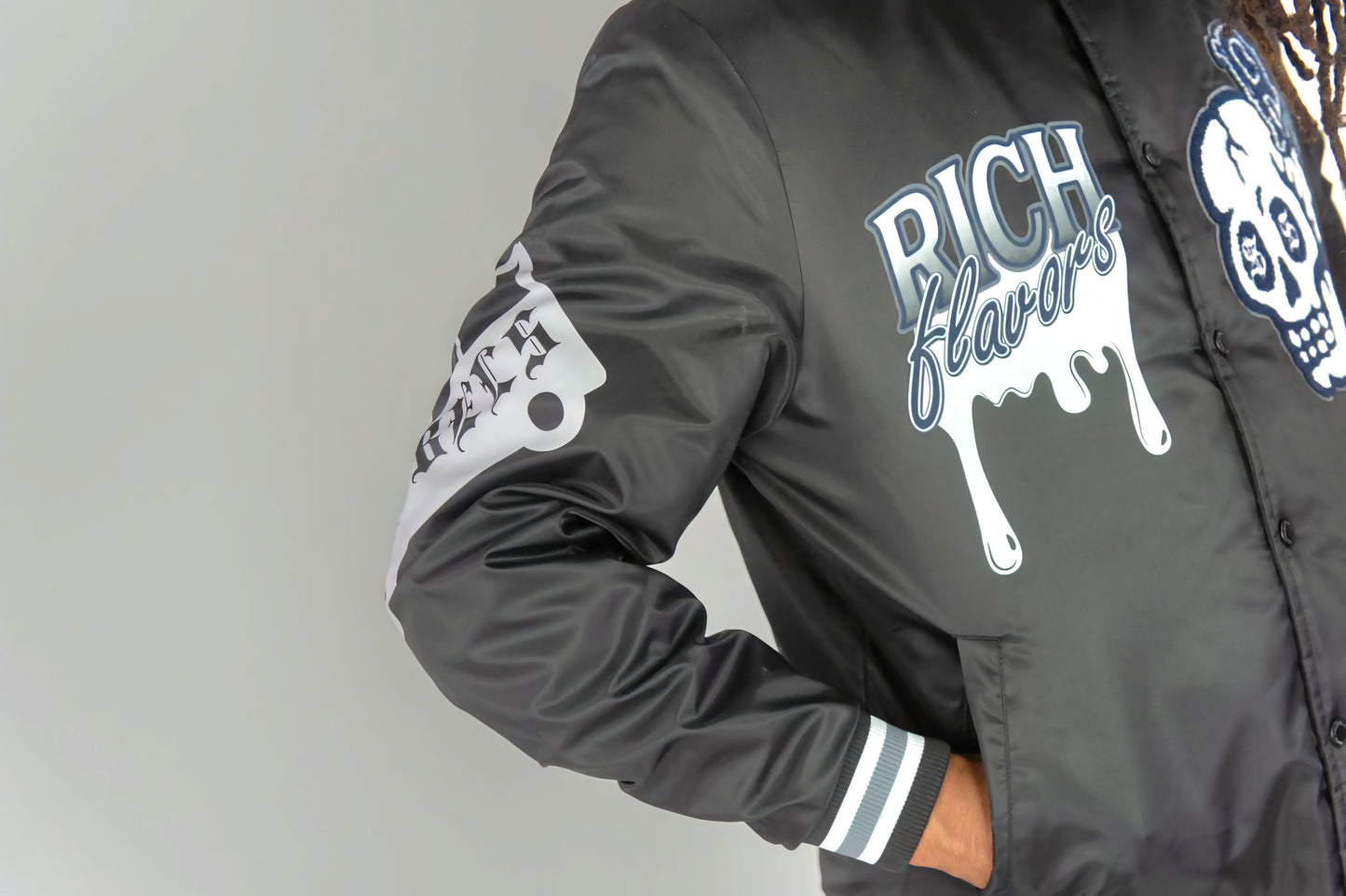 Rebel Minds Rich Flavors Varsity Jacket