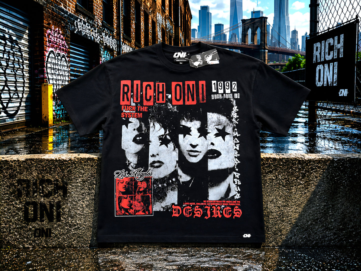Rich Oni F*** The System Heavyweight T-shirt