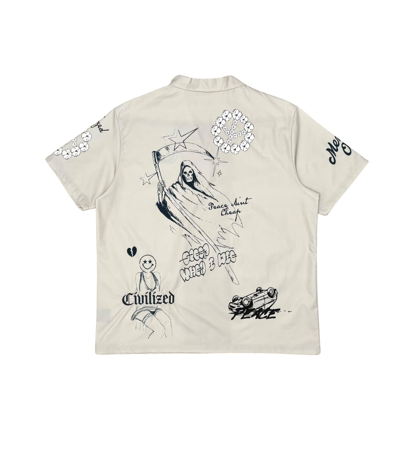 Civilized Graffiti Button Up Short Set