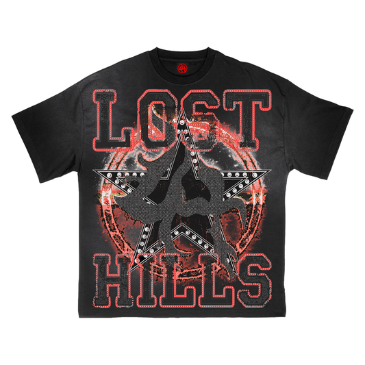 Lost In The Hills The Logo Heavyweight Rhinestone T-shirt
