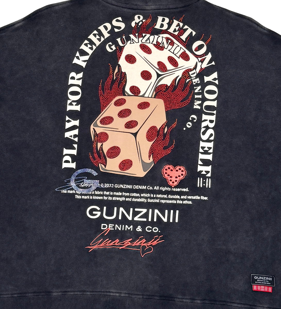 Gunzini Bet On Yourself Full Zip Tshirt Cropped T-shirt