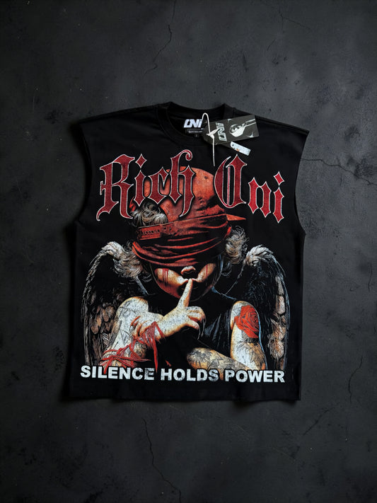Rich Oni Silence Is Power Sleeveless T-shirt