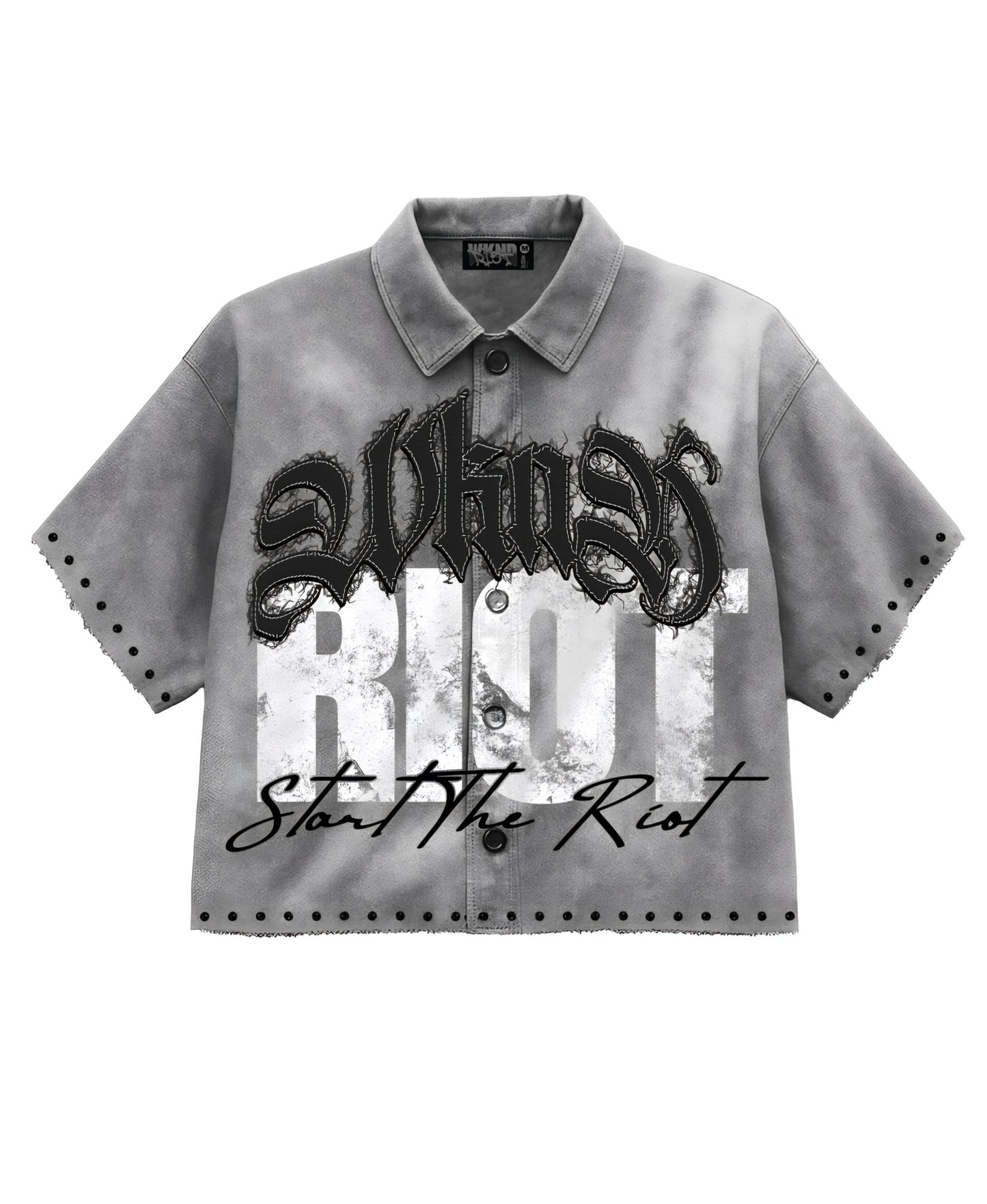 Wknd Riot Start The Riot Button Up T-shirt
