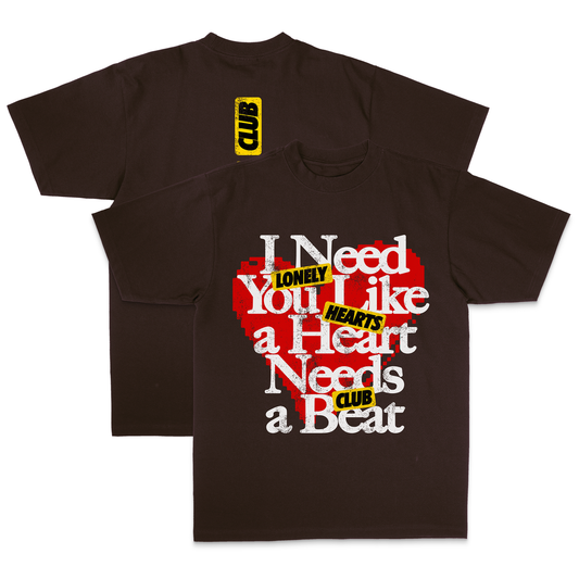 Lonely Hearts Club I Need You Like A Heartbeat Premium Cropped T-shirt