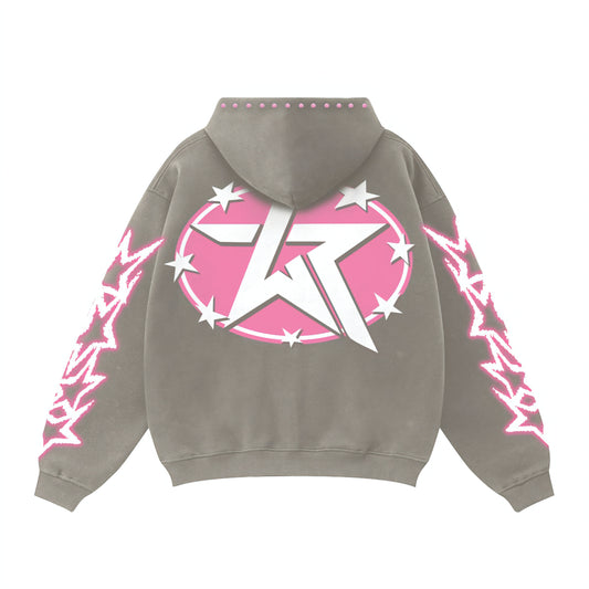 Wknd Riot High Fashion Rhinestone Hoodie