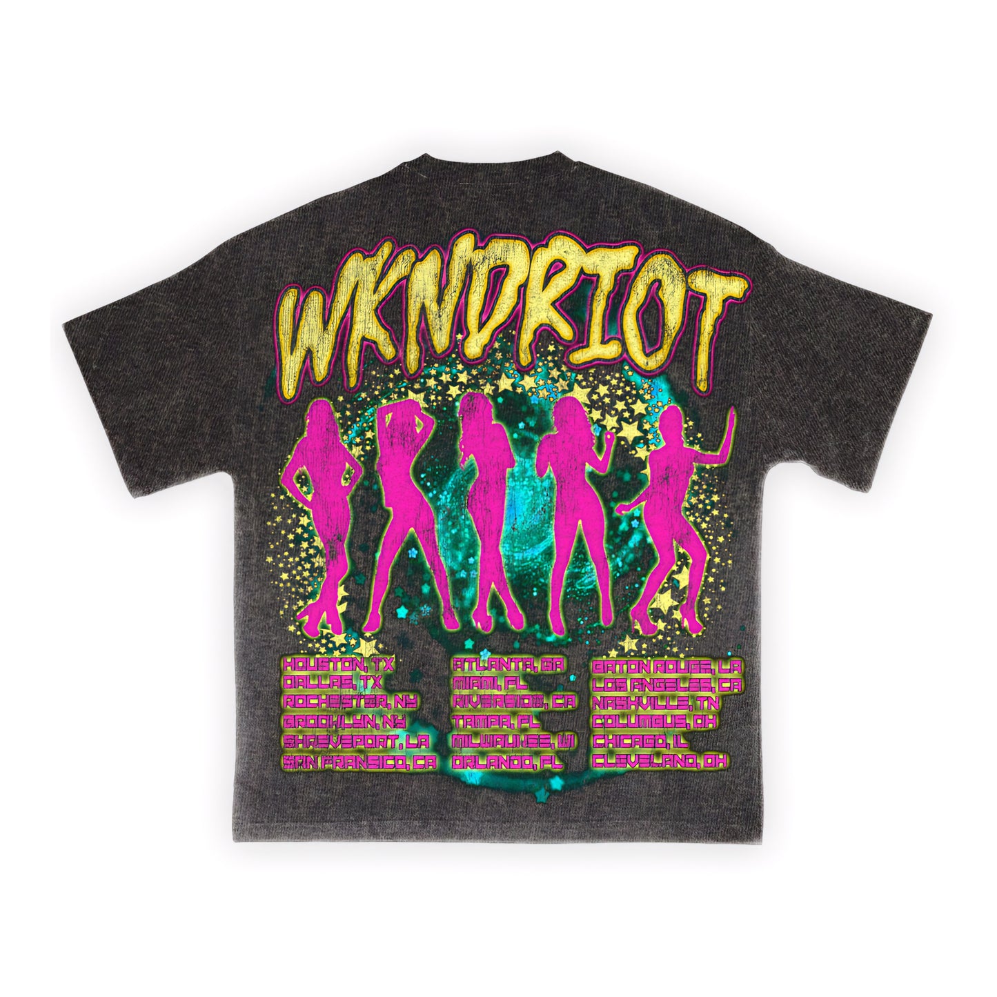 Wknd Riot World Tour T-shirt (Acid Wash)