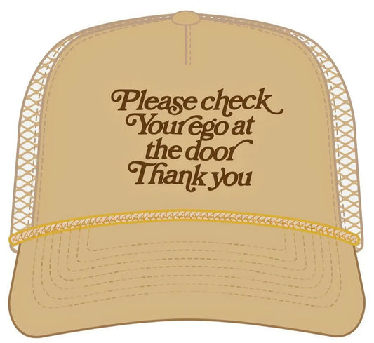 Muka Check You're Ego Trucker Hat (khaki)