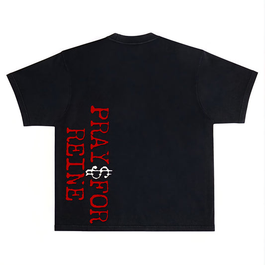 November Reine Money Won't Save You Luxury Heavyweight T-shirt With Rhinestones (Black)