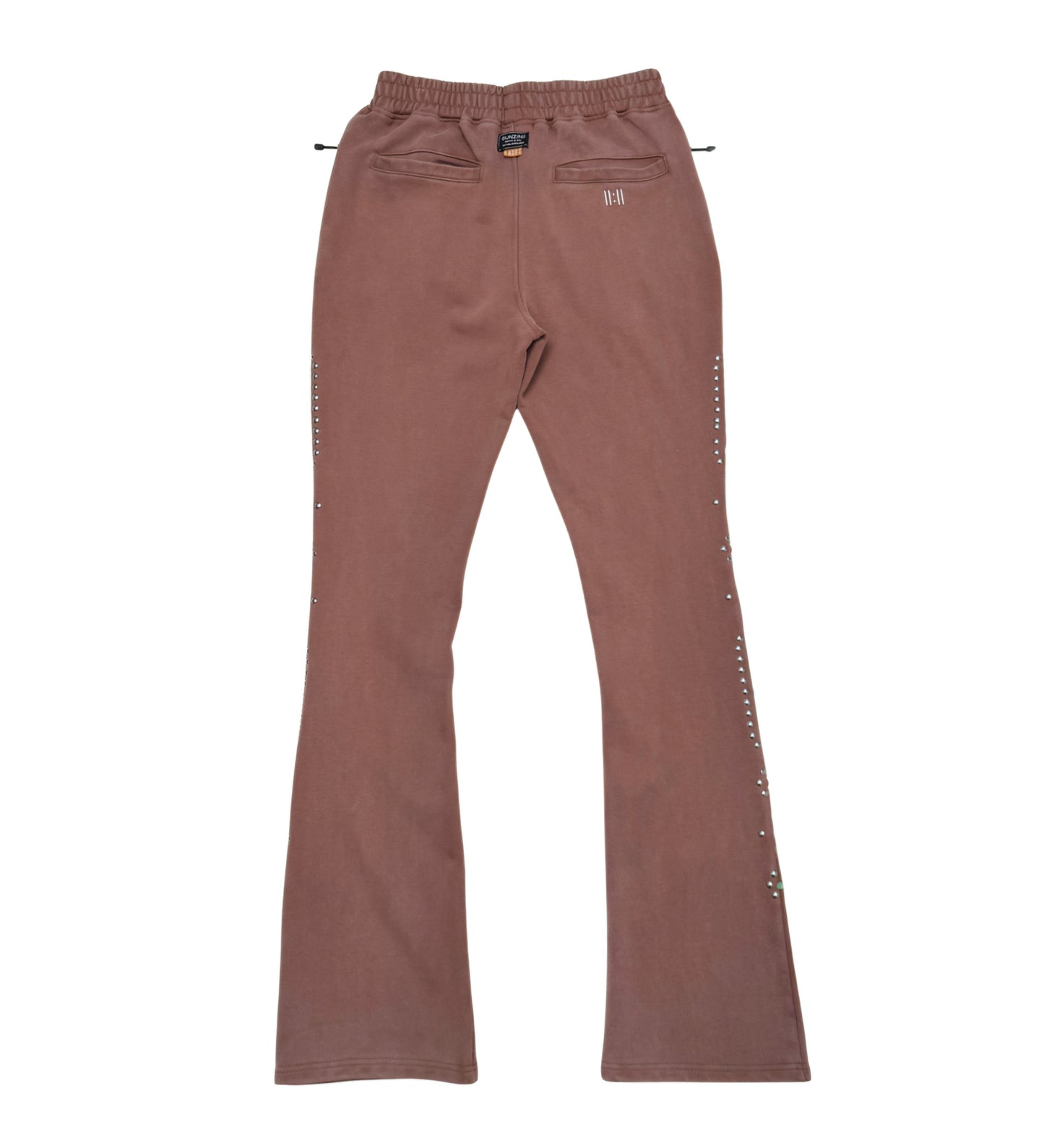 Gunzinii Studded Stacked Sweatpants (Brown)