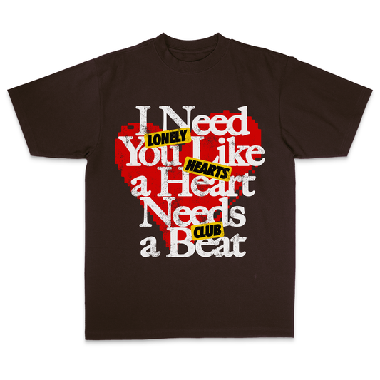 Lonely Hearts Club I Need You Like A Heartbeat Premium Cropped T-shirt