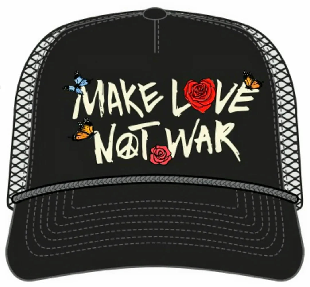 Muka Make Love Not War Trucker Hat