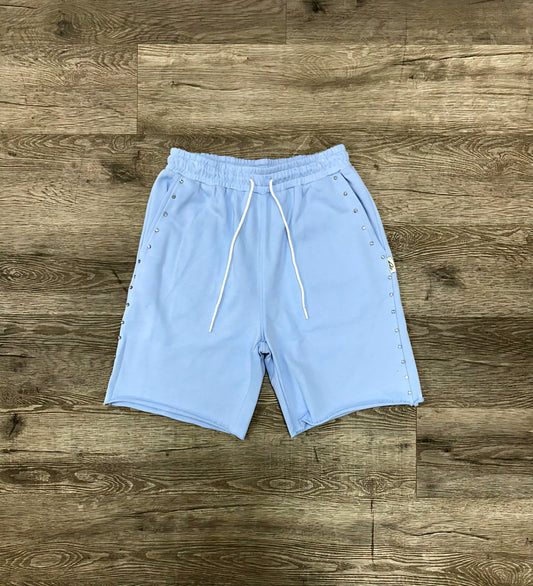 Bkys Rhinestone French Terry Shorts Ice