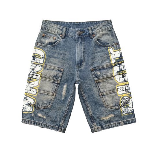 Wknd Riot Chaos Festival Denim Shorts