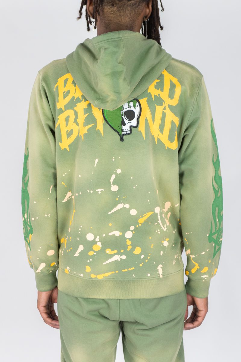 Rebel Minds Blessed Beyond Acid Wash Full-Zip-Up