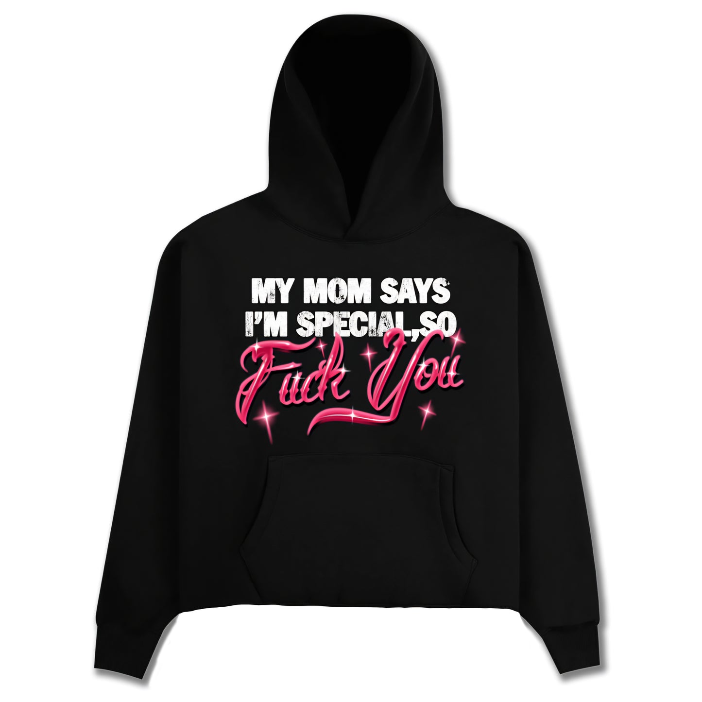 Lonely Hearts Club My Mom Says I'm Special Heavyweight Cropped Hoodie (Red)