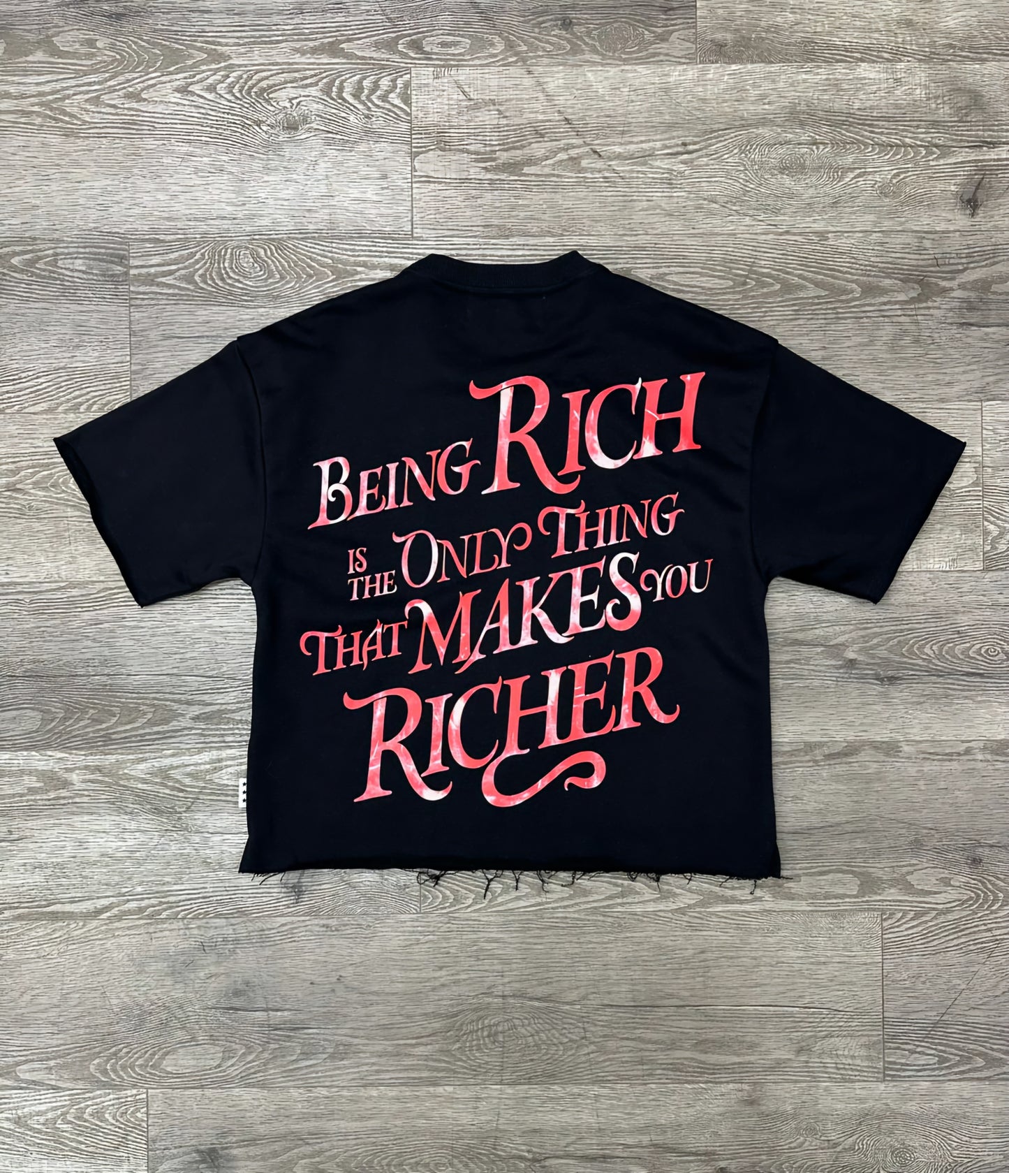BKYS Richer Rhinestone Cropped T-shirt