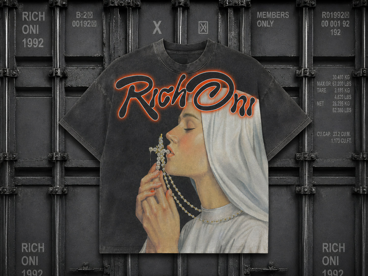 Rich Oni Divine Faith Heavyweight T-shirt