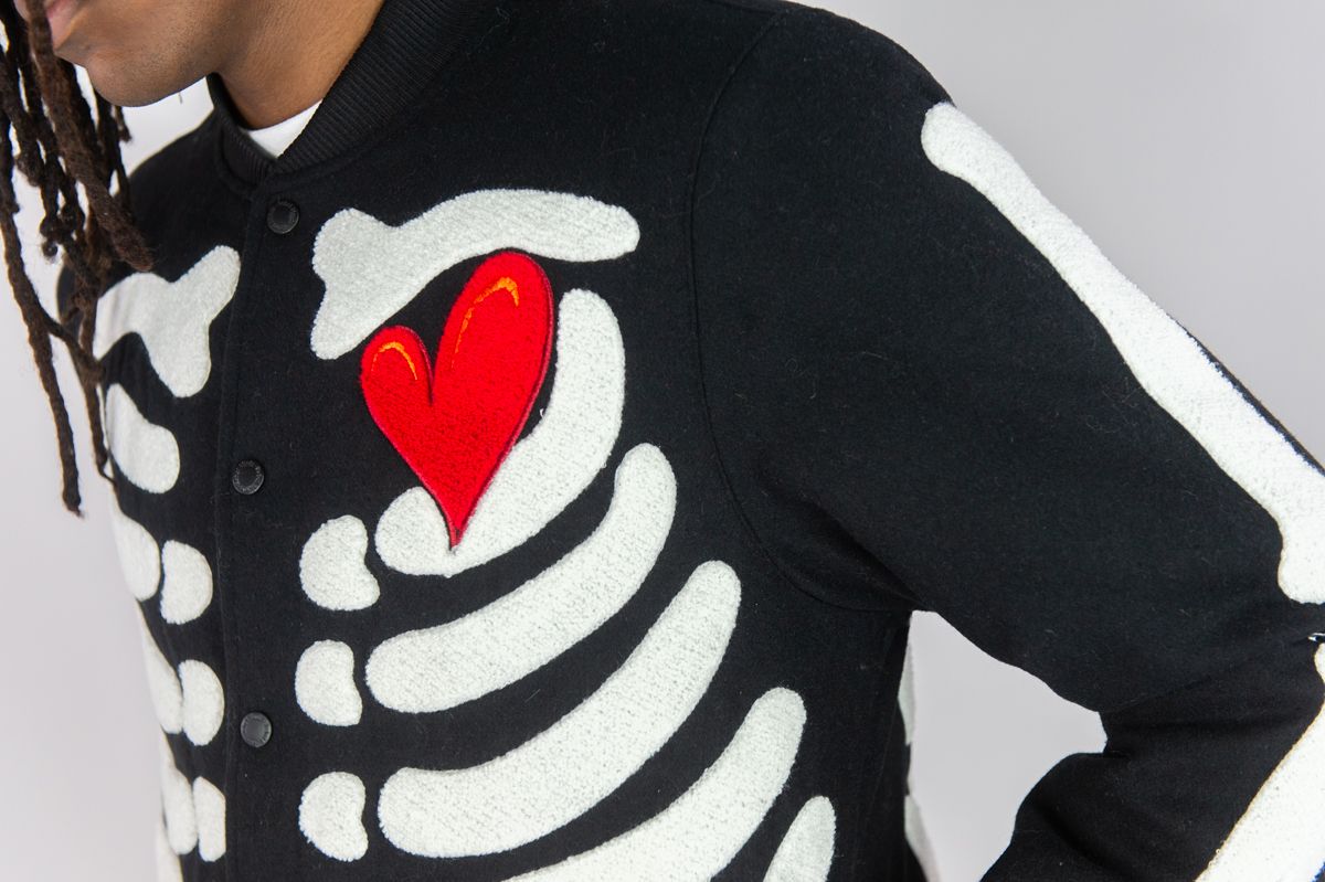 Rebel Minds Skeleton Melton Jacket