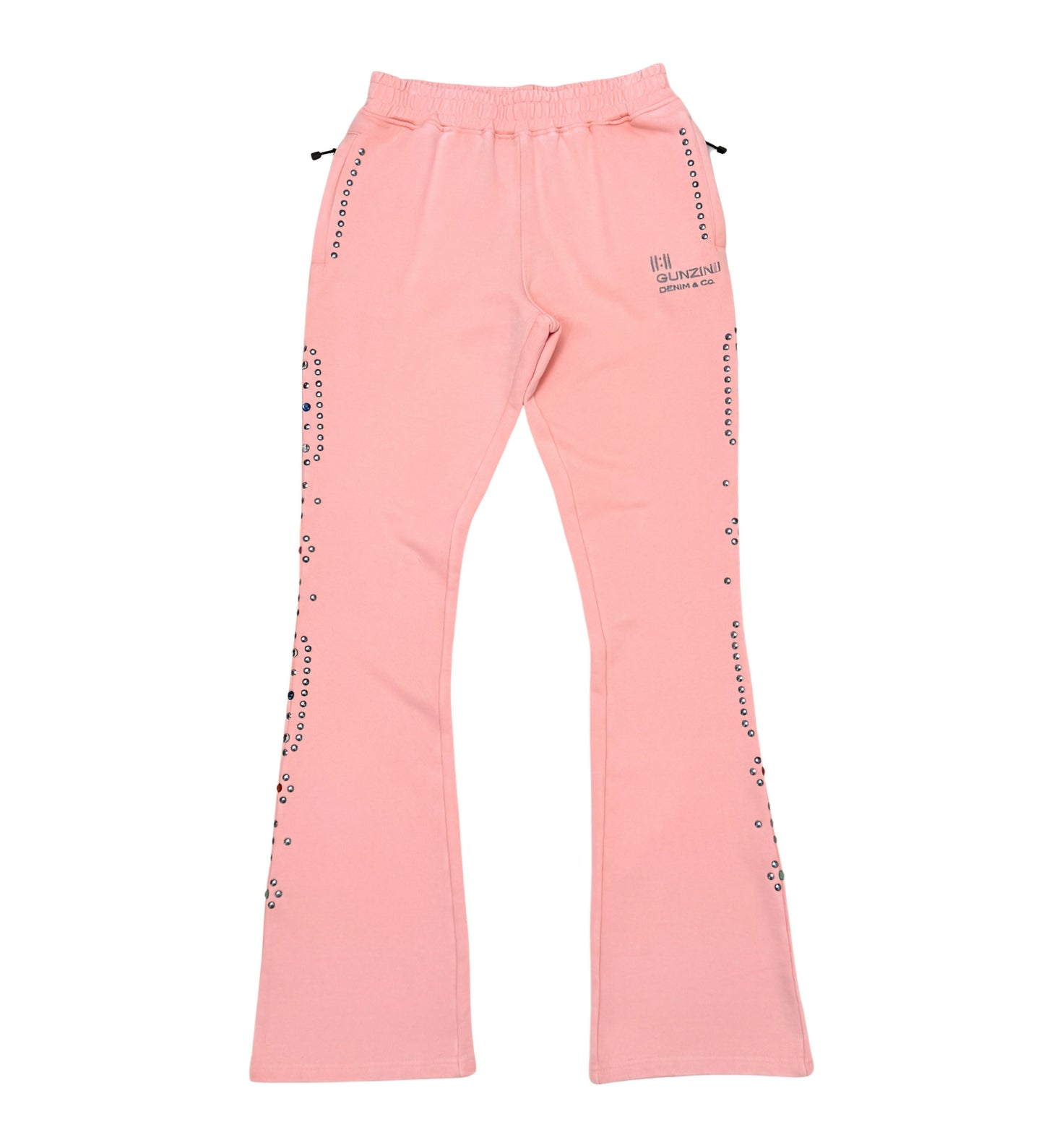 Gunzinii Studded Stacked Sweatpants (Pink)