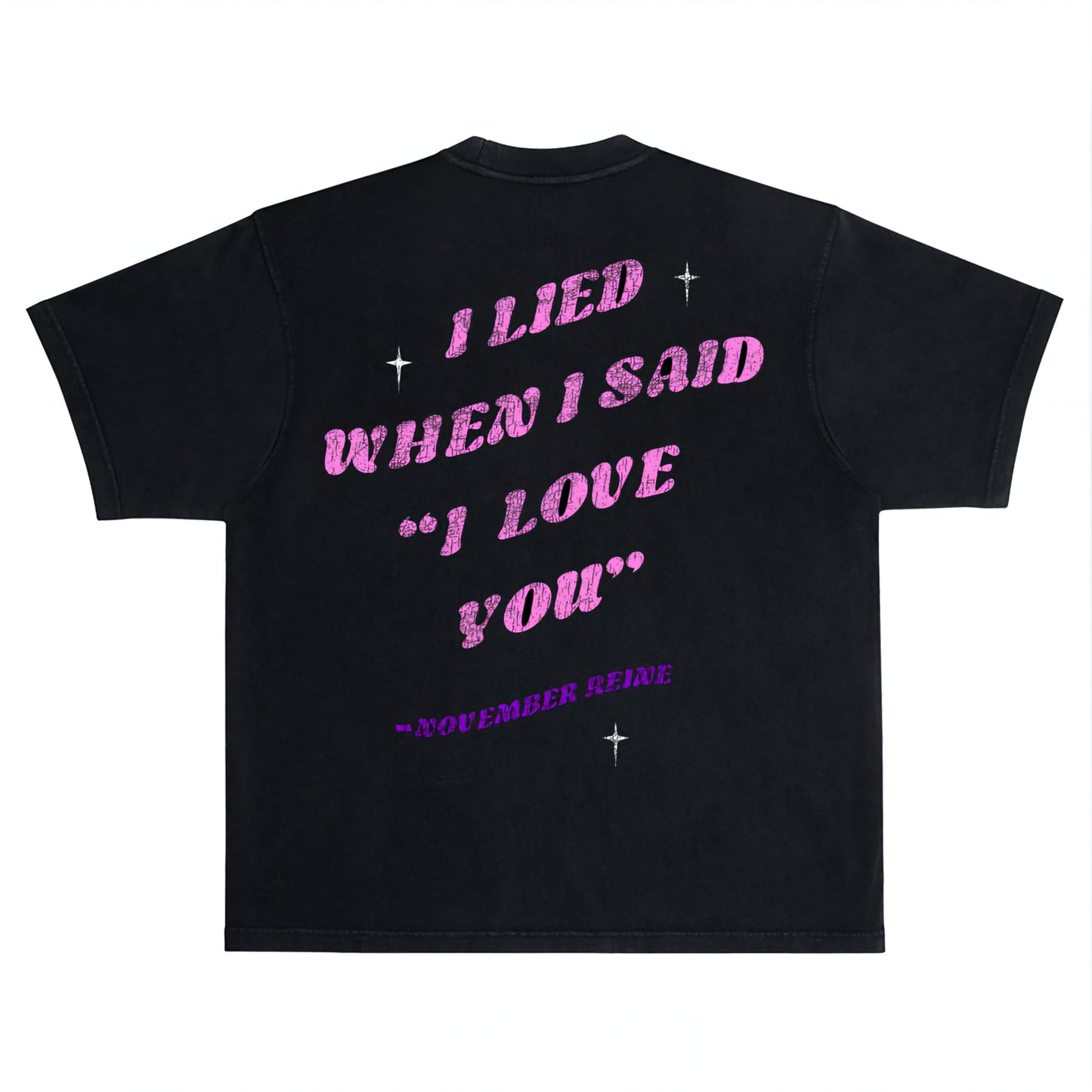 November Reine Heartbreak Hotel Luxury Heavyweight T-shirt With Rhinestones