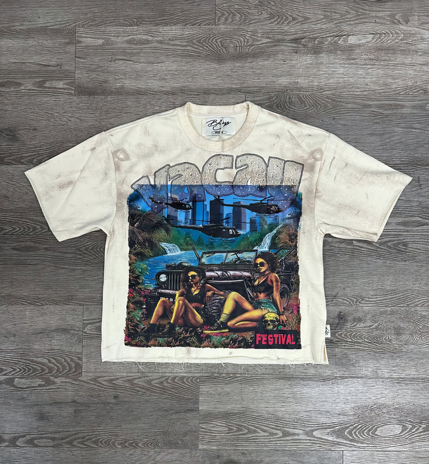 BKYS Vacay Rhinestone Cropped T-shirt
