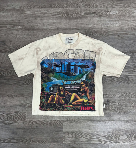 BKYS Vacay Rhinestone Cropped T-shirt