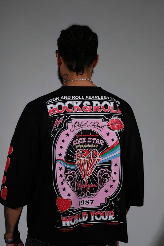 Genuine Rock & Roll Fearless Tour Rhinestone T-shirt